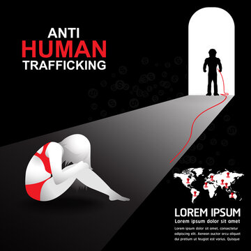 Stop Human Trafficking Vector Concept Human Sale.