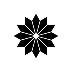 12 point star icon. Clipart image isolated on white background