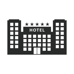 hotel building icon vector design illustration