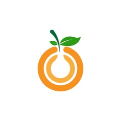 Orange fruit logo