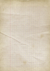Fototapeta premium Old worn lined paper texture background