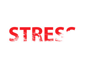 Stress relief poster. Clipart image isolated on white background