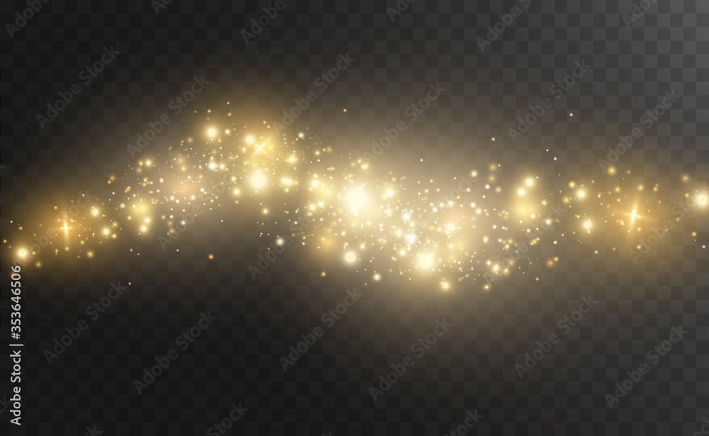 Poster beautiful sparks shine with special light. vector sparkles on a transparent background. christmas ab
