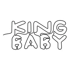 one line continuous drawing king baby
