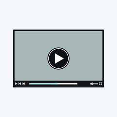 video player icon vector illustration