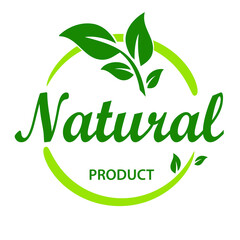 Natural Organic Eco Bio Product icon. Ecology flat vector sign. Vector illustration