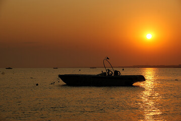Sunset on the Mediterian sea