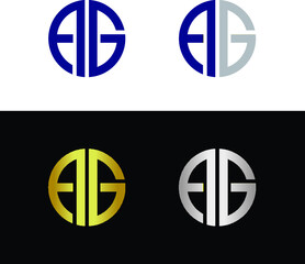 Letter A and letter G logo