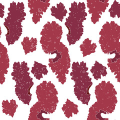 Vector seamless pattern with porphyra seaweed. Red algae. Edible seaweed. Great for print, fabric, cards, wedding invitations, wallpaper.