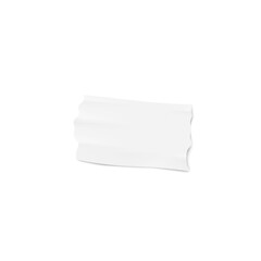 One piece of white adhesive or masking tape with torn edges realistic style