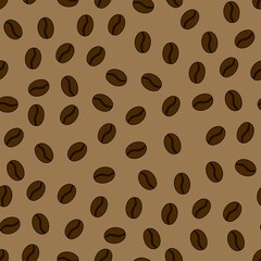 seamless pattern of beans on a dark background