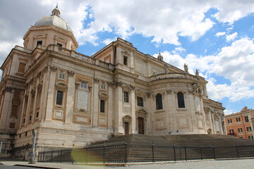 Fototapeta na wymiar Santa Maria Maggiore and Piazza Dell Esquilino, Rome, Italy an ancient Catholic basilica of Rome