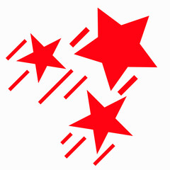 Star Rise. Fireworks. Congratulations. Nomination Presentation. Presentation of a star. Vector icon.