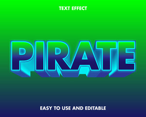 Editable text effect - pirate style
