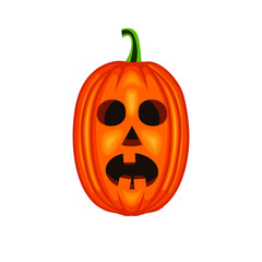 Vector illustration of a cartoon Halloween pumpkin