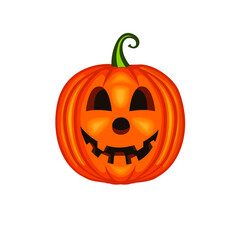 Vector illustration of a cartoon Halloween pumpkin