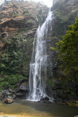 Wli Waterfalls in the middle of the mountains in Ghana.