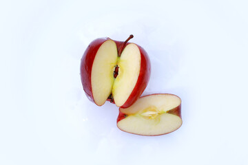 Red apples isolated on the white background 