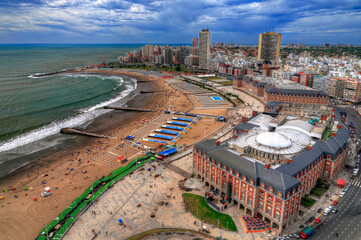 Aerial view of Mar Del Plata, Argentina.