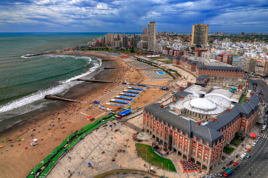 Aerial view of Mar Del Plata, Argentina.