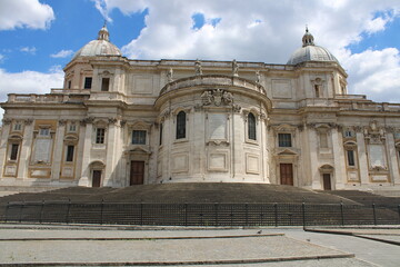 Fototapeta na wymiar Santa Maria Maggiore and Piazza Dell Esquilino, Rome, Italy an ancient Catholic basilica of Rome 
