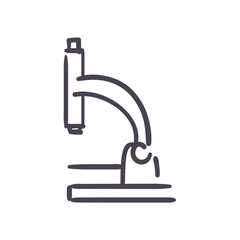 chemistry microscope line style icon vector design