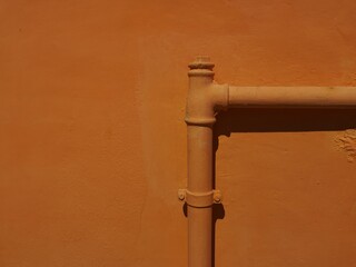 gas pipe on the wall