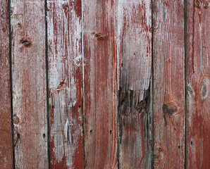 Background old painted boards with nails