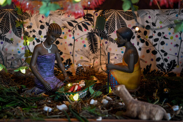 A Christmas crib in an evangelical church in Togo.