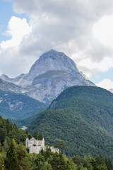 Fototapeta na wymiar The Julian Alps in Slovenia, near the Austrian and Italian borders 