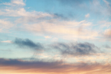 Naklejka na ściany i meble beautiful dramatic sunset sky with clouds
