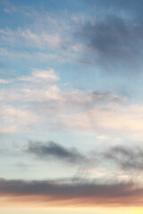 Naklejka na ściany i meble beautiful dramatic sunset sky with clouds