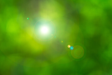 natural background with lens flare
