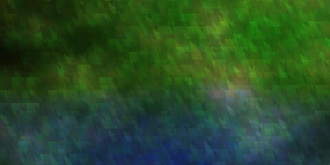 Light Blue, Yellow vector background with lines, triangles.