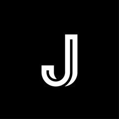 Bended Line Letter Logotype J