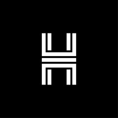 Triple Double Line Letter Logotype H