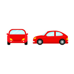 Obraz na płótnie Canvas This is a collection of cars in a flat style. Vector illustration isolated on white background.