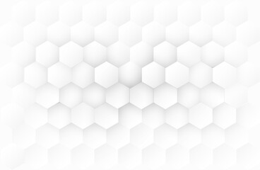 Abstract. Hexagon, honeycomb white Background. light and shadow. copy space. Vector.