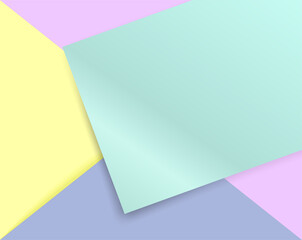 Colorful pastels paper background. design with  light and shadows. Vector.