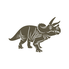 Triceratops dinosaurs logo design vector. Icon Symbol. Template Illustration