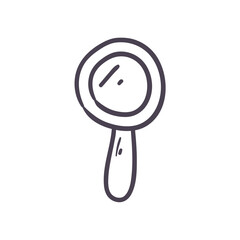 Isolated lupe line style icon vector design
