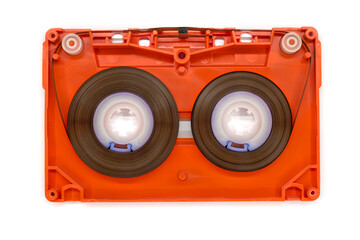old audio cassette tape open