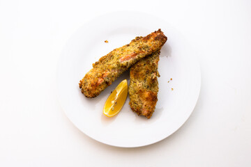 Lemon Herb Marinate Salmon covered Breadcrumb