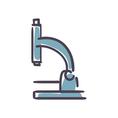 chemistry microscope fill style icon vector design