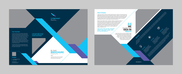 abstract 4-page business brochure