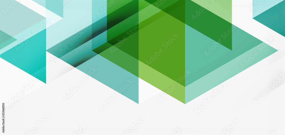 Poster Geometric abstract background, mosaic triangle and hexagon shapes. Trendy abstract layout template for business or technology presentation, internet poster or web brochure cover, wallpaper