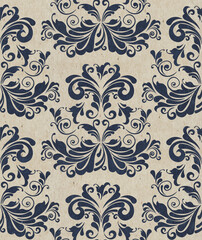 Seamless ornate baroque pattern, classic ornamental background