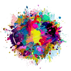 Foto auf Leinwand abstract colorful splashes background © reznik_val