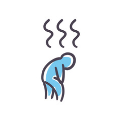 avatar with fatigue fill style icon vector design