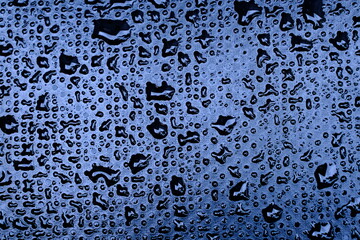 Water droplets on the leather surface